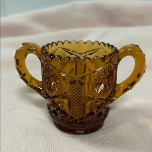 Amber Imperial Glass toothpick holder